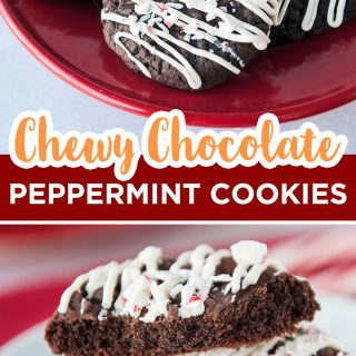 chewy chocolate peppermint cookies