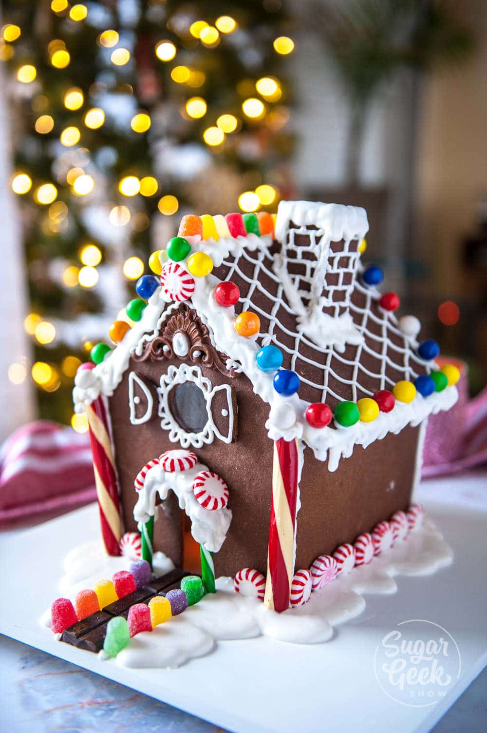 gingerbread house with curved roof