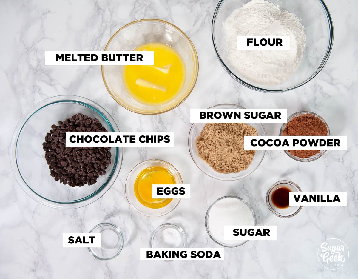 double chocolate chip cookie ingredients