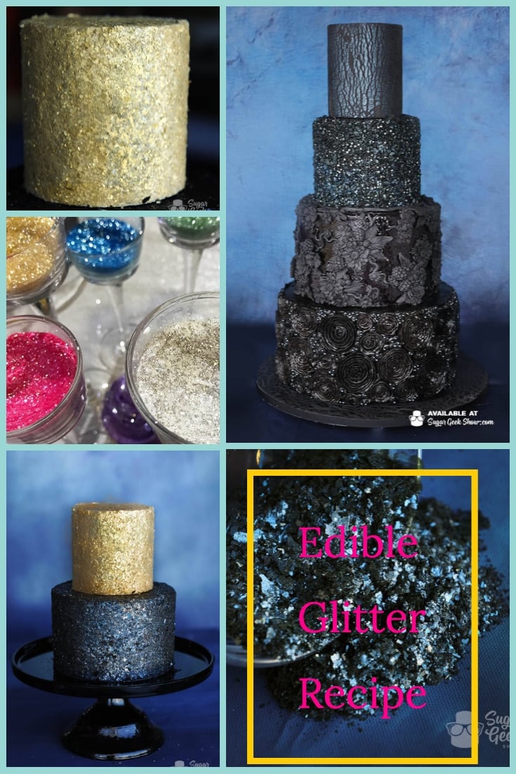 The great thing about making edible glitter is that it's pretty dang easy. You probably already have all the ingredients you need for it in your shop (if you're a cake decorator).