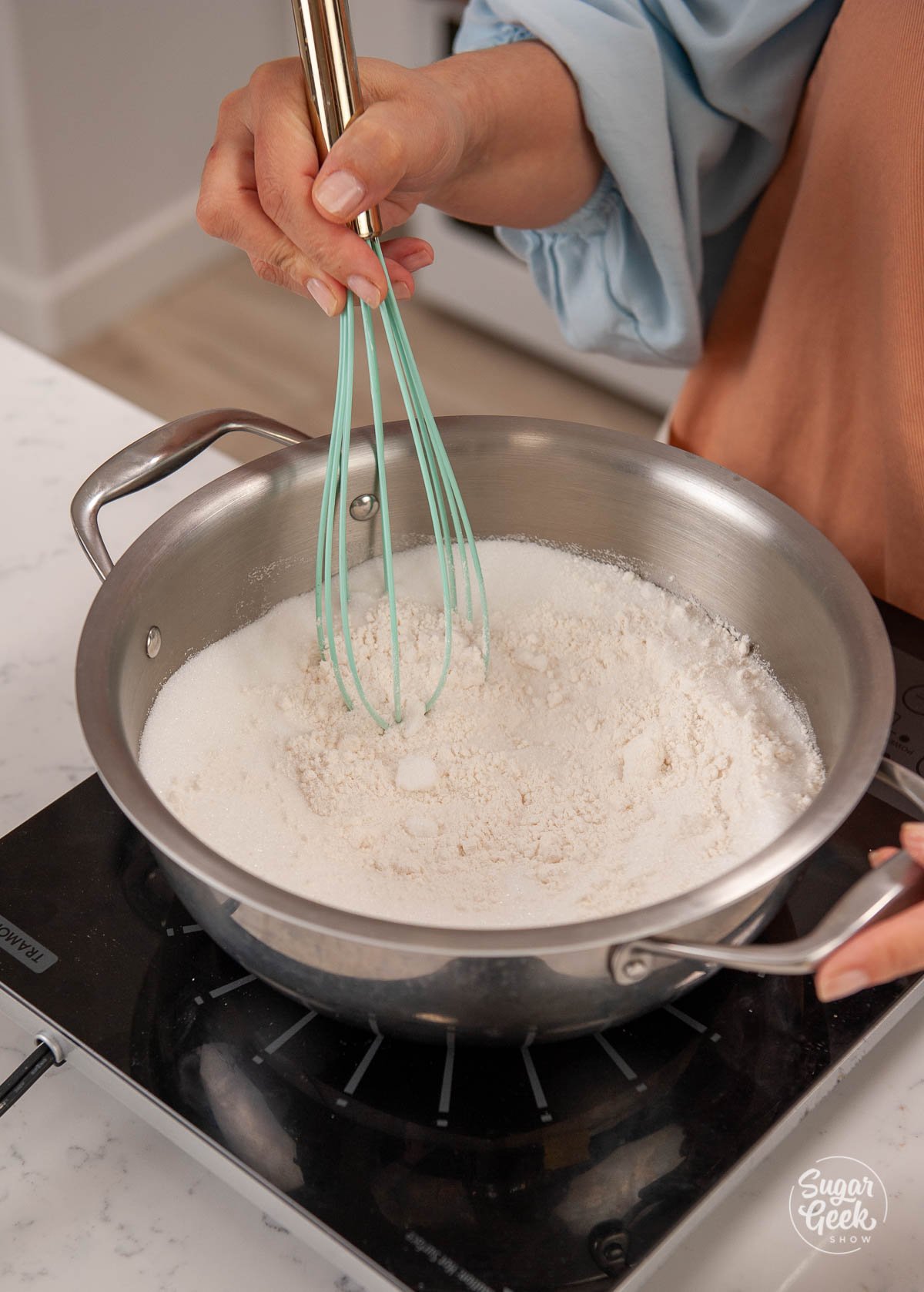 flour and sugar in a large saucepan