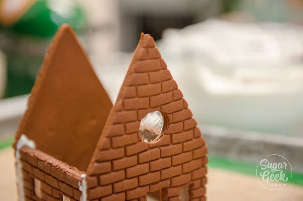 clear gingerbread house windows