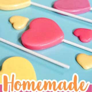 homemade heart lollipops