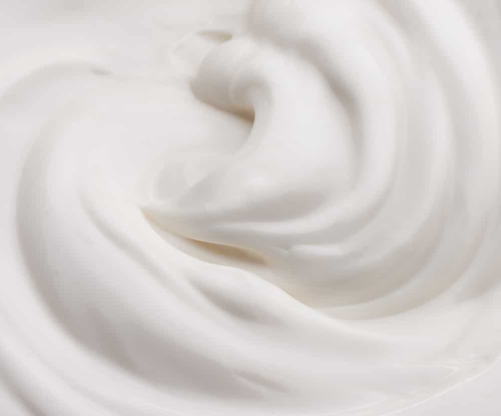 close up of stabilized whipped cream