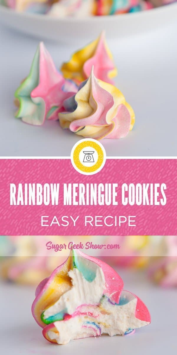 how to make rainbow meringue cookie recipe