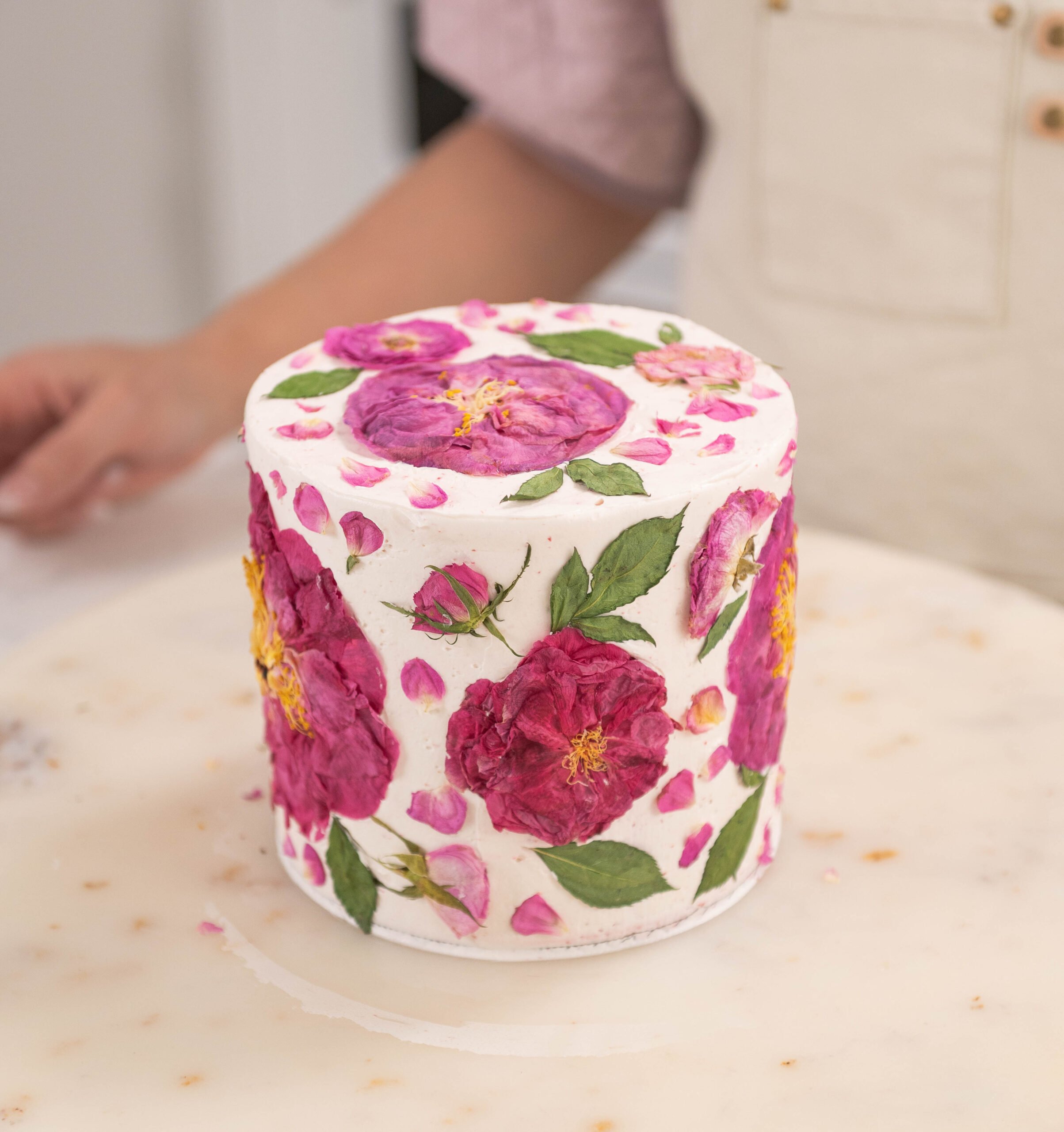 decorated rose cake