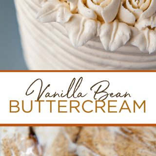 pinterest image for vanilla bean buttercream
